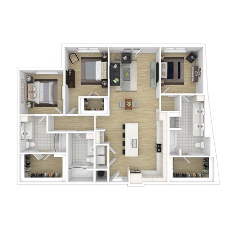 Floor plan for 3 beds, 3 baths, 1655 sqft
